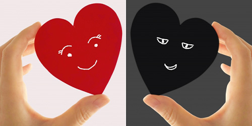 ハートの形をした男女